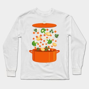 Soup Pot Explosion Long Sleeve T-Shirt